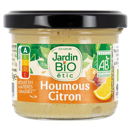eau thermale jonzac Houmous Citron bio