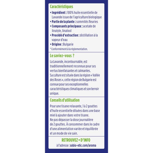 Eau Thermale Jonzac Huile Essentielle Lavande Bio