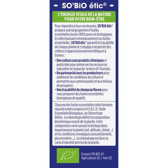 Eau Thermale Jonzac Huile Essentielle Lavande Bio