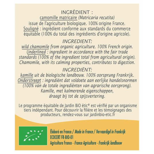 Eau Thermale Jonzac Infusion Camomille - Bio