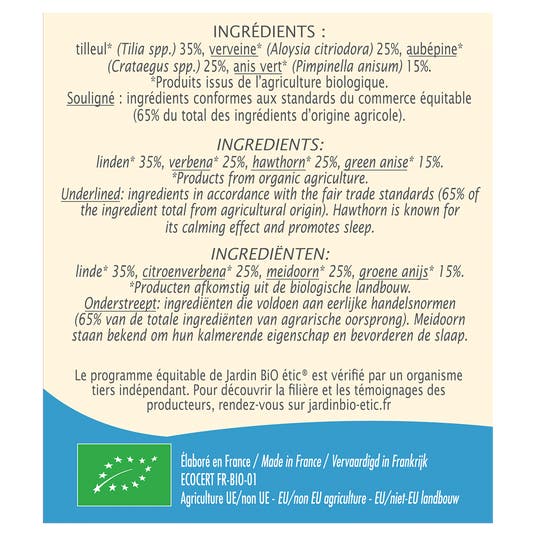 Eau Thermale Jonzac Infusion Détente Sommeil - Bio