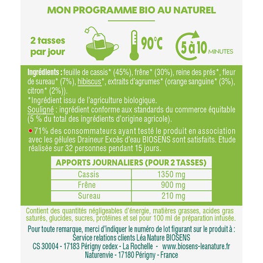 Eau Thermale Jonzac Infusion Draineur Intense - Bio