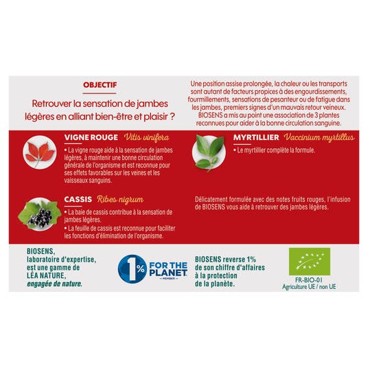 Eau Thermale Jonzac Infusion Jambes Légères - Bio