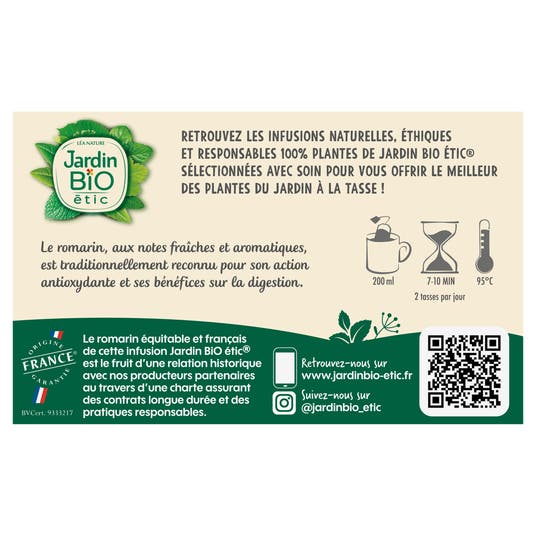 Eau Thermale Jonzac Infusion Romarin - Bio