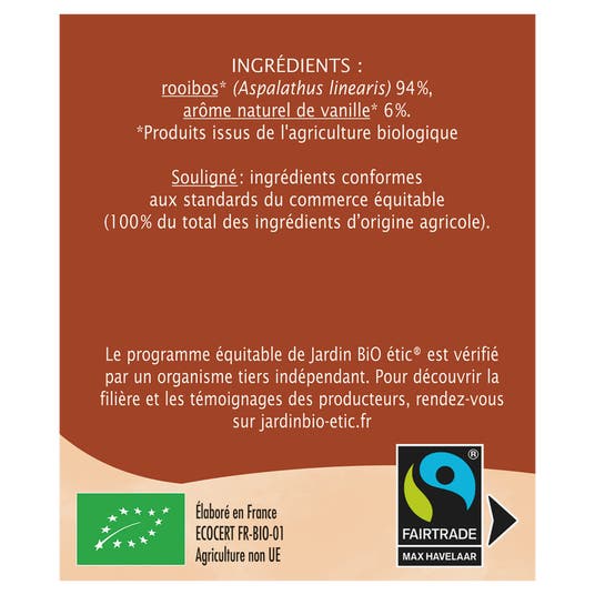 Eau Thermale Jonzac Infusion Rooibos Vanille-bio