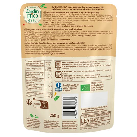 Eau Thermale Jonzac Lentilles Bio Façon Petit Salé