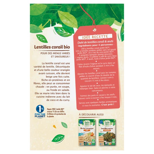 Eau Thermale Jonzac Lentilles Corail Bio