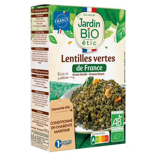 Eau Thermale Jonzac Lentilles Vertes Bio De France