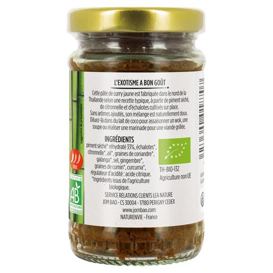 Eau Thermale Jonzac Pâte De Curry Jaune Bio