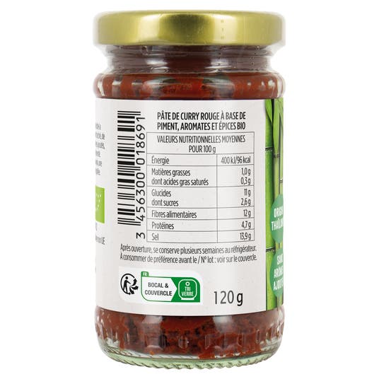 Eau Thermale Jonzac Pâte De Curry Rouge Bio