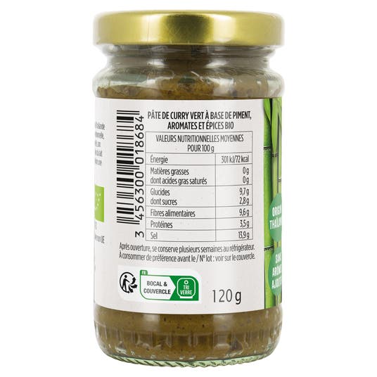 Eau Thermale Jonzac Pâte De Curry Vert Bio