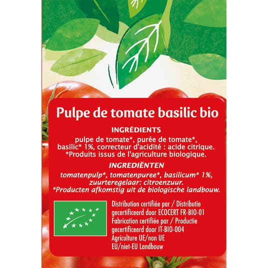 Eau Thermale Jonzac Pulpe De Tomate Au Basilic - Bio