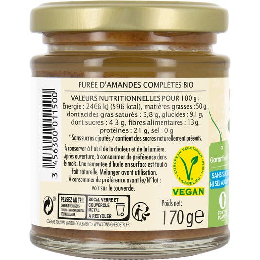 Eau Thermale Jonzac Purée D'amande Complète - Bio