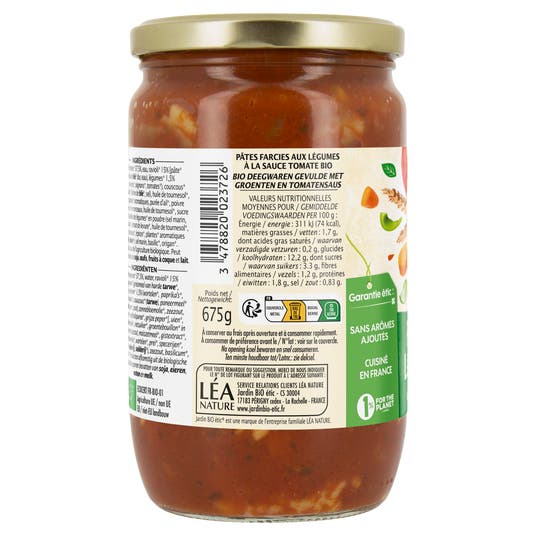 Eau Thermale Jonzac Ravioli Légumes - Bio