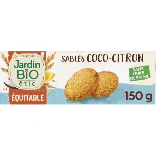 eau thermale jonzac Sablés coco citron - bio