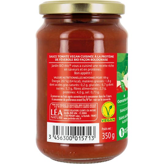 Eau Thermale Jonzac Sauce Bolognaise Veggy