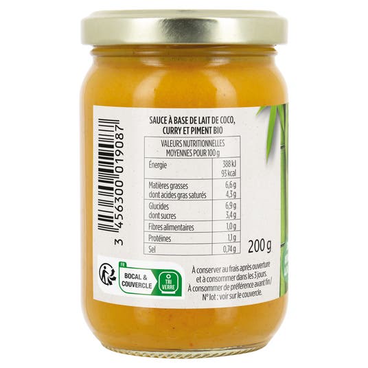 Eau Thermale Jonzac Sauce Coco Curry Forte Bio