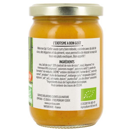 Eau Thermale Jonzac Sauce Coco Curry Forte Bio