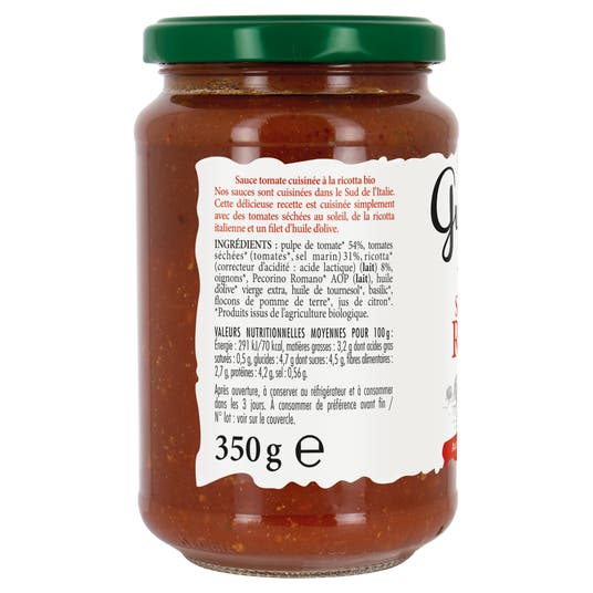 Eau Thermale Jonzac Sauce Tomate Ricotta - Bio