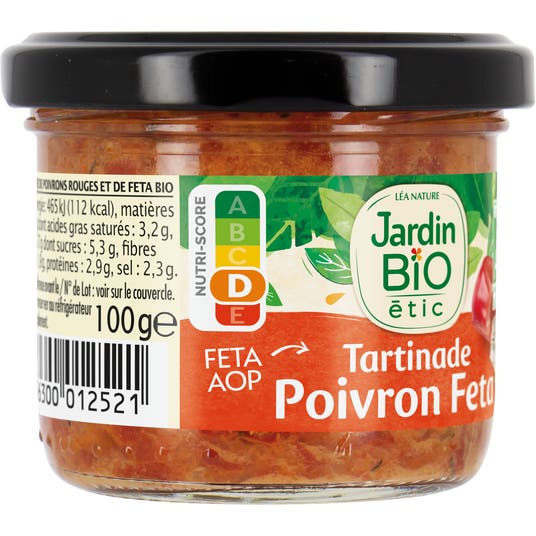 Eau Thermale Jonzac Tartinade Poivron Féta - Bio