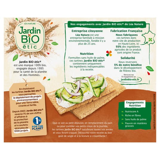 Eau Thermale Jonzac Tartines Craquantes Seigle-bio