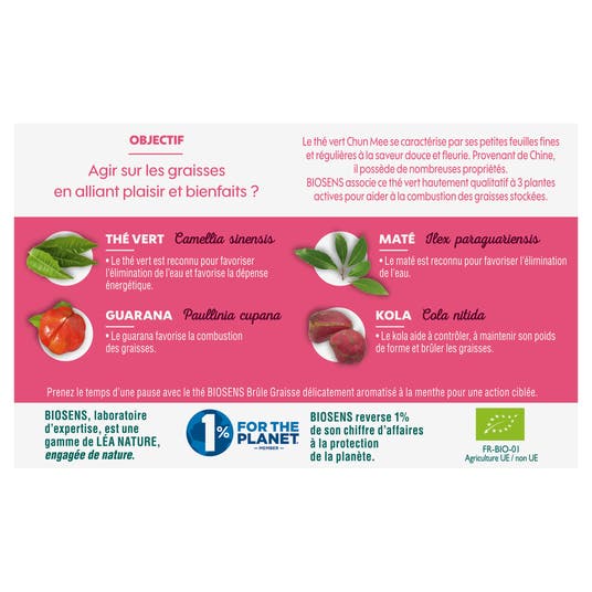 Eau Thermale Jonzac Thé Brûle Graisses - Bio