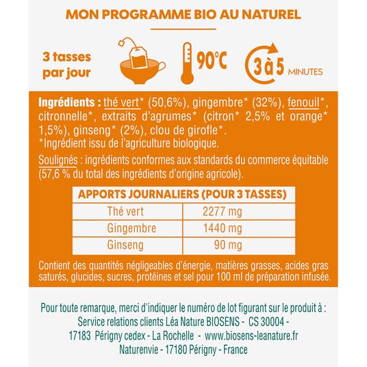 Eau Thermale Jonzac Thé Energy Booster