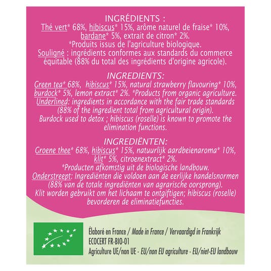 Eau Thermale Jonzac Thé Vert Détox - Bio