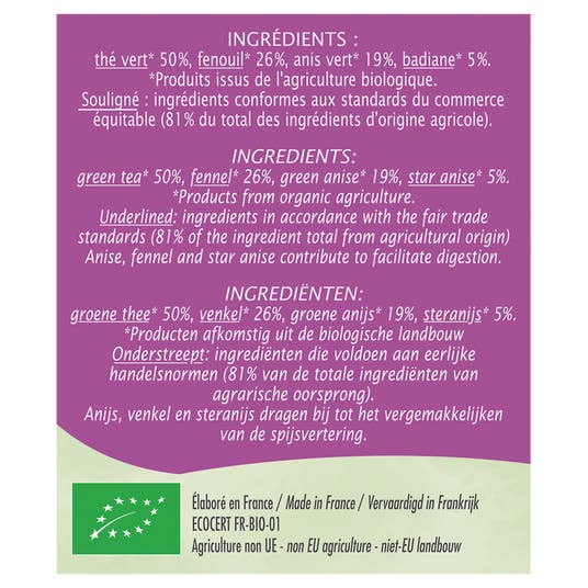 Eau Thermale Jonzac Thé Vert Digestion - Bio