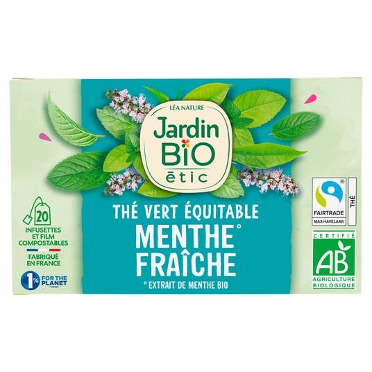 Eau Thermale Jonzac Thé Vert équitable Menthe - Bio