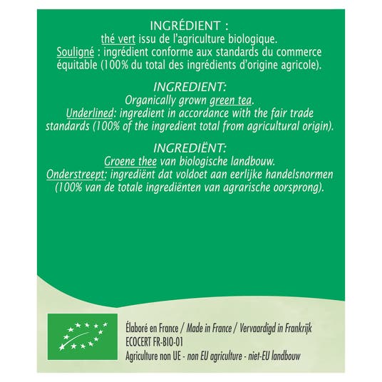 Eau Thermale Jonzac Thé Vert Nature Doux - Bio