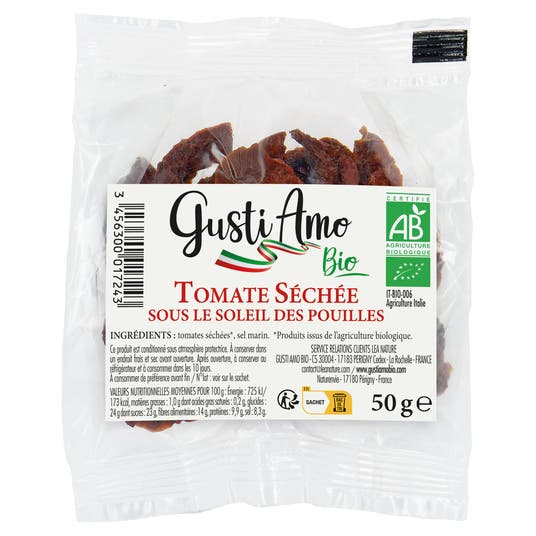 eau thermale jonzac Tomate séchée - sachet 50g - bio