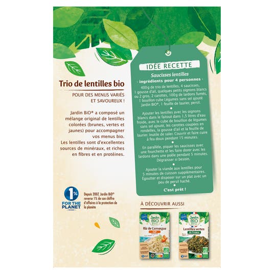 Eau Thermale Jonzac Trio De Lentilles - Bio