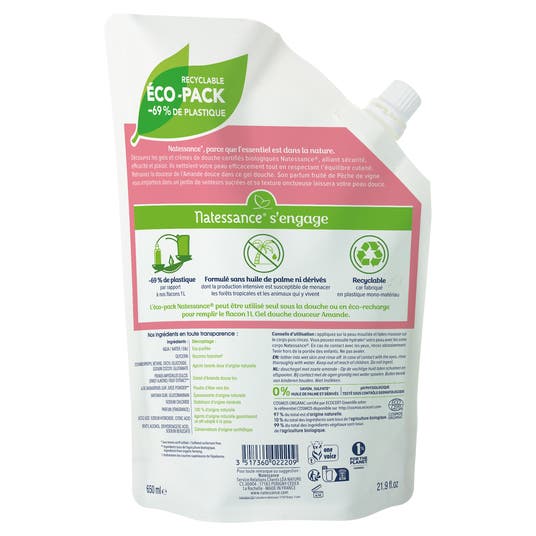 Eau Thermale Jonzac Éco-pack Gel Douche Douceur Amande Bio