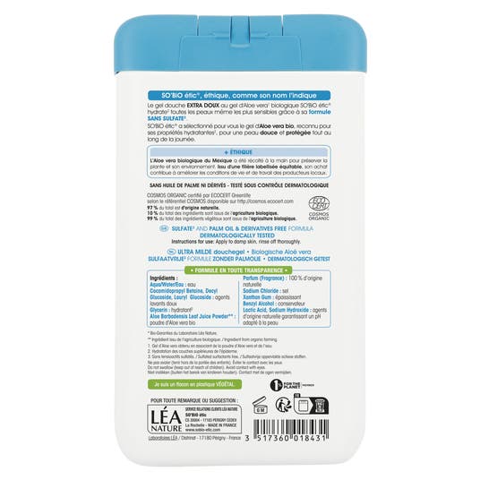 Eau Thermale Jonzac Gel Douche Extra Doux Aloe Vera