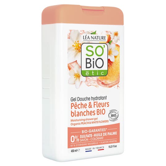 Eau Thermale Jonzac Gel Douche Hydratant Pêche Et Fleurs Blanches Bio