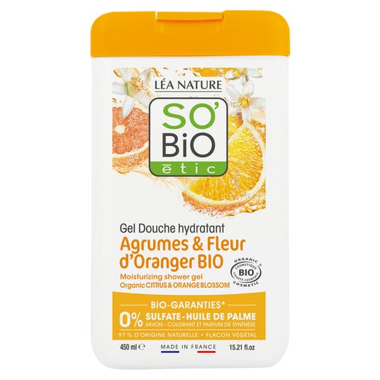 Eau Thermale Jonzac Gel Douche Hydratant¹ Agrumes Et Fleurs D'Oranger Bio