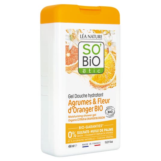 Eau Thermale Jonzac Gel Douche Hydratant¹ Agrumes Et Fleurs D'Oranger Bio