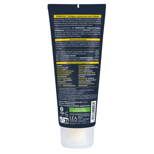 Eau Thermale Jonzac Gel Douche Men 3 En 1 Gingembre Bio