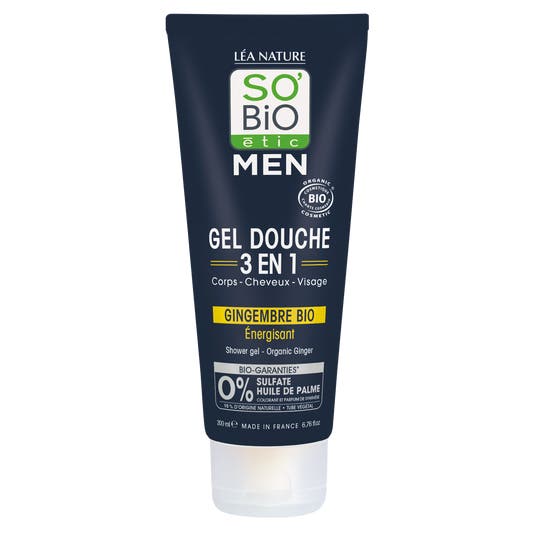eau thermale jonzac Gel douche Men 3 en 1 Gingembre Bio