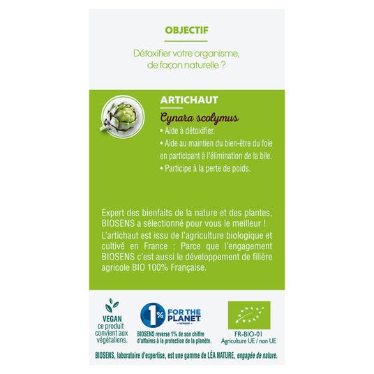 Eau Thermale Jonzac Gélule Végétale Amincissant Détoxinant - Artichaut - Bio