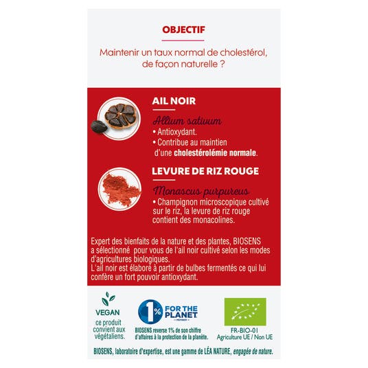 Eau Thermale Jonzac Gélule Végétale Cholestérol - Ail Noir Et Levure De Riz Rouge - Bio