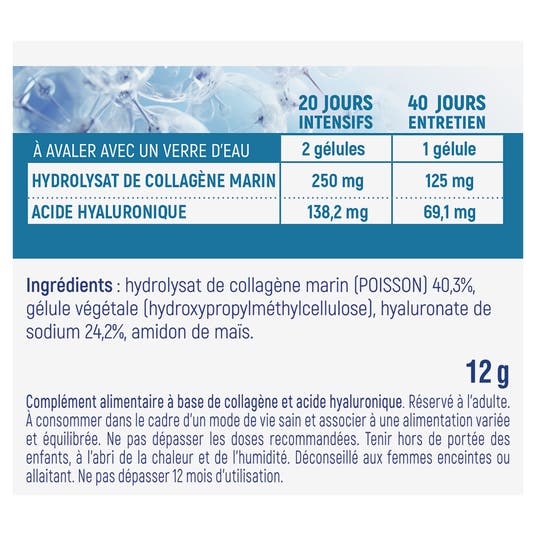 Eau Thermale Jonzac Gélule Végétale Collagène Marin + Acide Hyaluronique