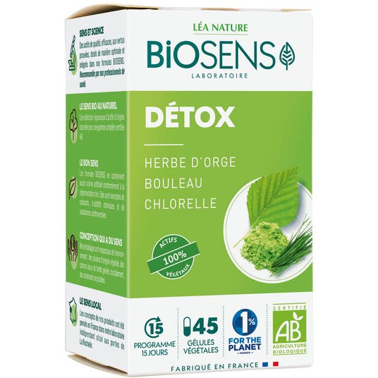 Eau Thermale Jonzac Gélule Végétale Détox - Herbe D'orge Bouleau Chlorelle - Bio