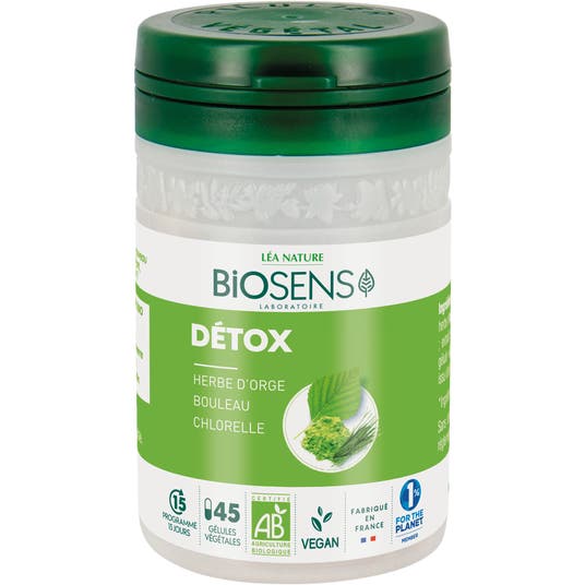 eau thermale jonzac Gélule végétale Détox - Herbe d'orge Bouleau Chlorelle - bio