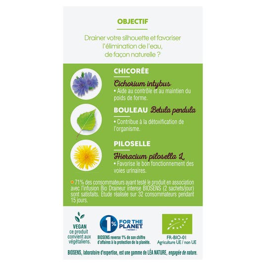 Eau Thermale Jonzac Gélule Végétale Draineur Excès D'eau - Chicorée Piloselle Bouleau - Bio