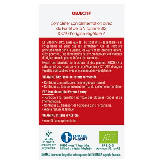 Eau Thermale Jonzac Gélule Végétale FER VITAMINE B12