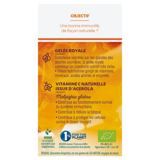 Eau Thermale Jonzac Gélule Végétale Fortifiant - Gelée Royale Vitamine C - Bio
