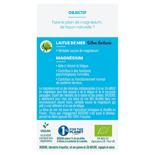 Eau Thermale Jonzac Gélule Végétale Magnésium - Fatigue Nervosité - Bio