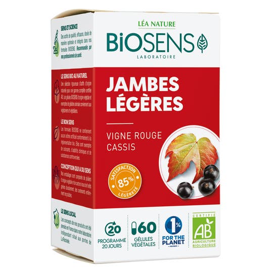 Eau Thermale Jonzac Gélules Jambes Légères - Vigne Rouge / Cassis - Bio